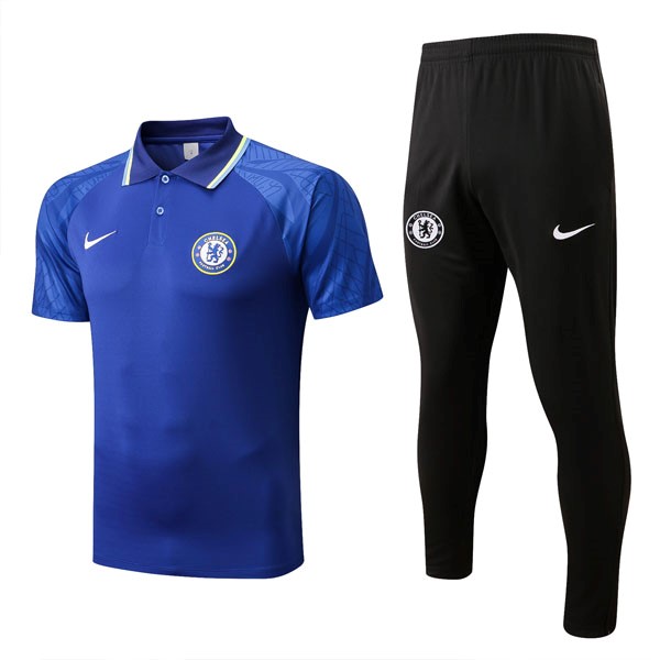 Polo Chelsea Set Completo 22/23 Blu